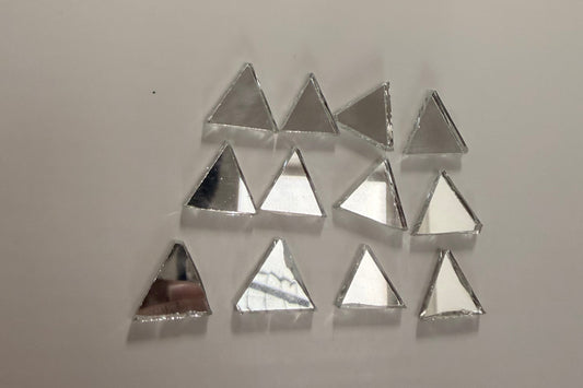 15mm Triangle Shaped Glass Mirror 50 pcs