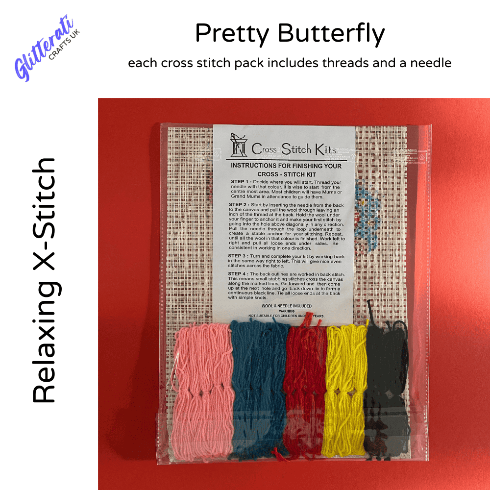 "Pretty Butterfly" – Relaxing Cross Stitch Kit