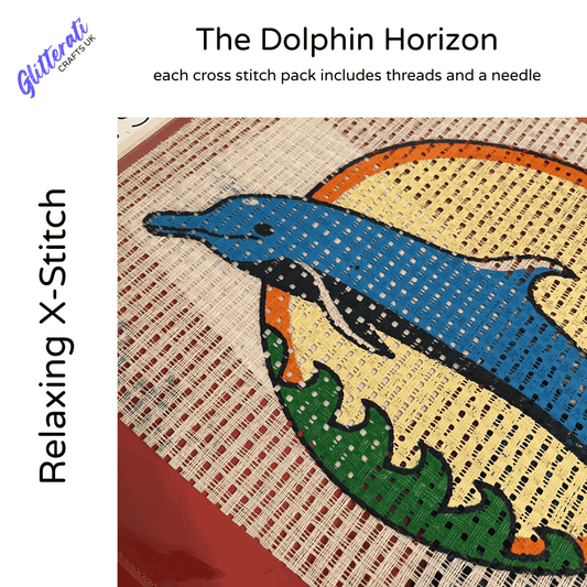 "The Dolphin Horizon" – Relaxing Cross Stitch Kit