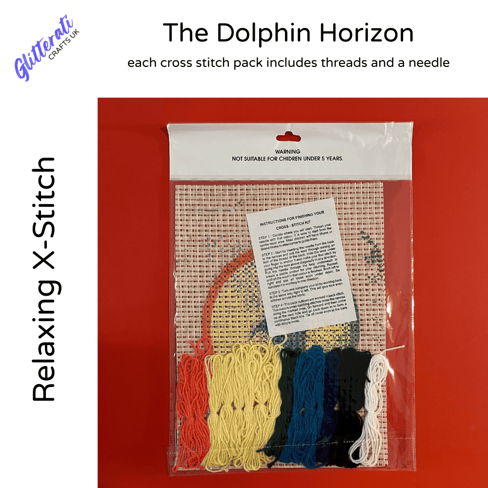 "The Dolphin Horizon" – Relaxing Cross Stitch Kit