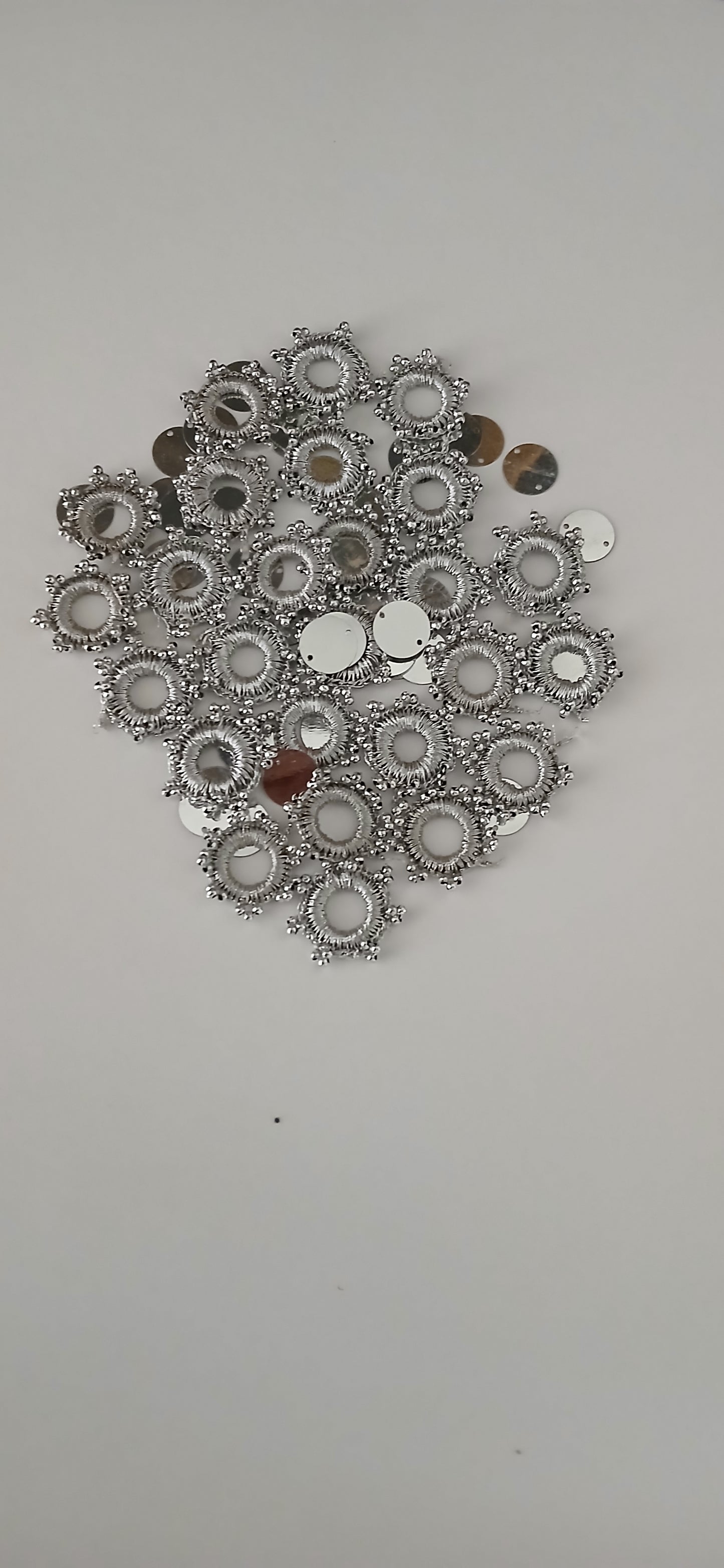 Silver Crochet Mirror Rims