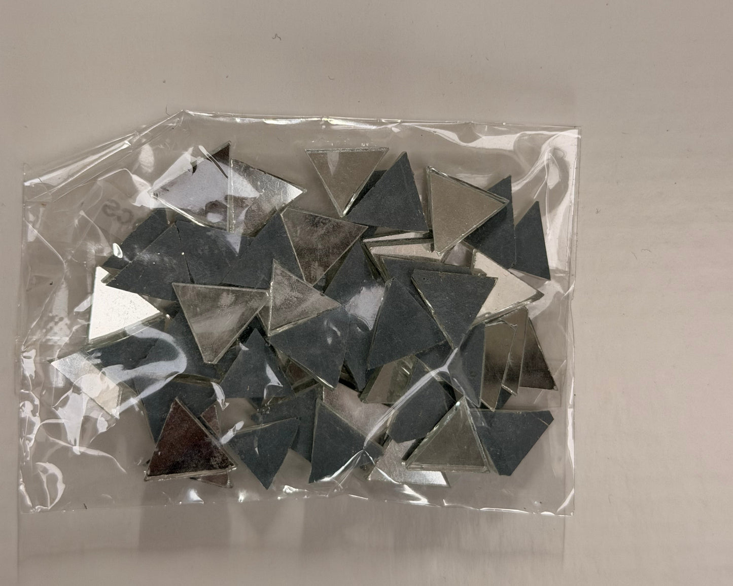 15mm Triangle Shaped Glass Mirror 50 pcs
