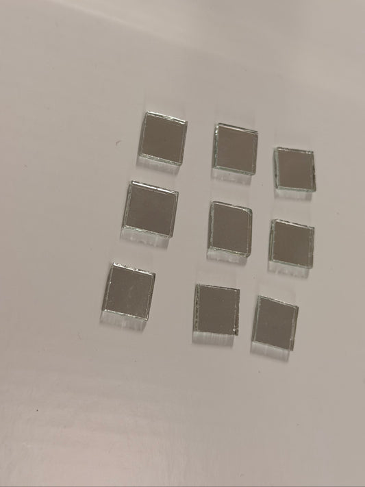 12mm Square Shaped Glass Mirror 50 pcs