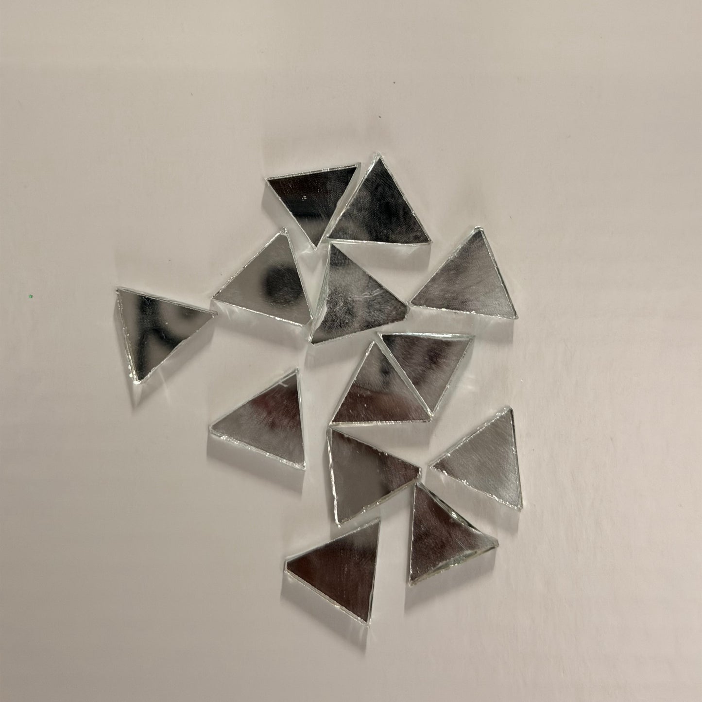 15mm Triangle Shaped Glass Mirror 50 pcs