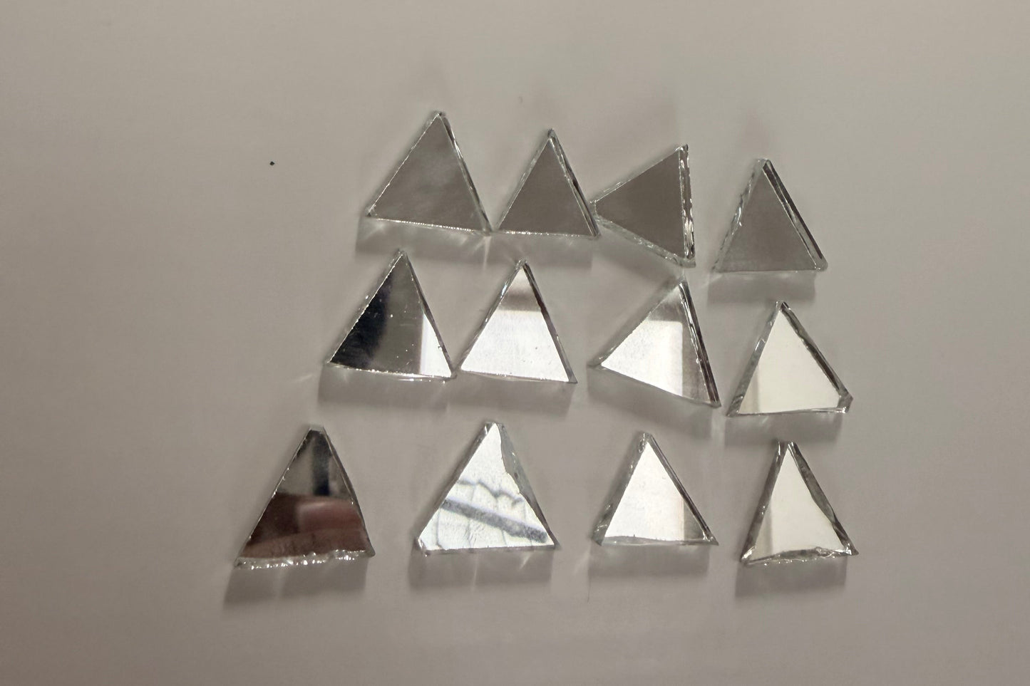 15mm Triangle Shaped Glass Mirror 50 pcs