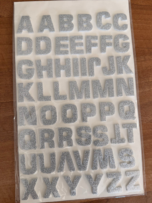 52 Golden Glittery Foam Flat ALPHABET x3 | LETTER Stickers 3 pcs Include 52 X 3 Sticker Packs