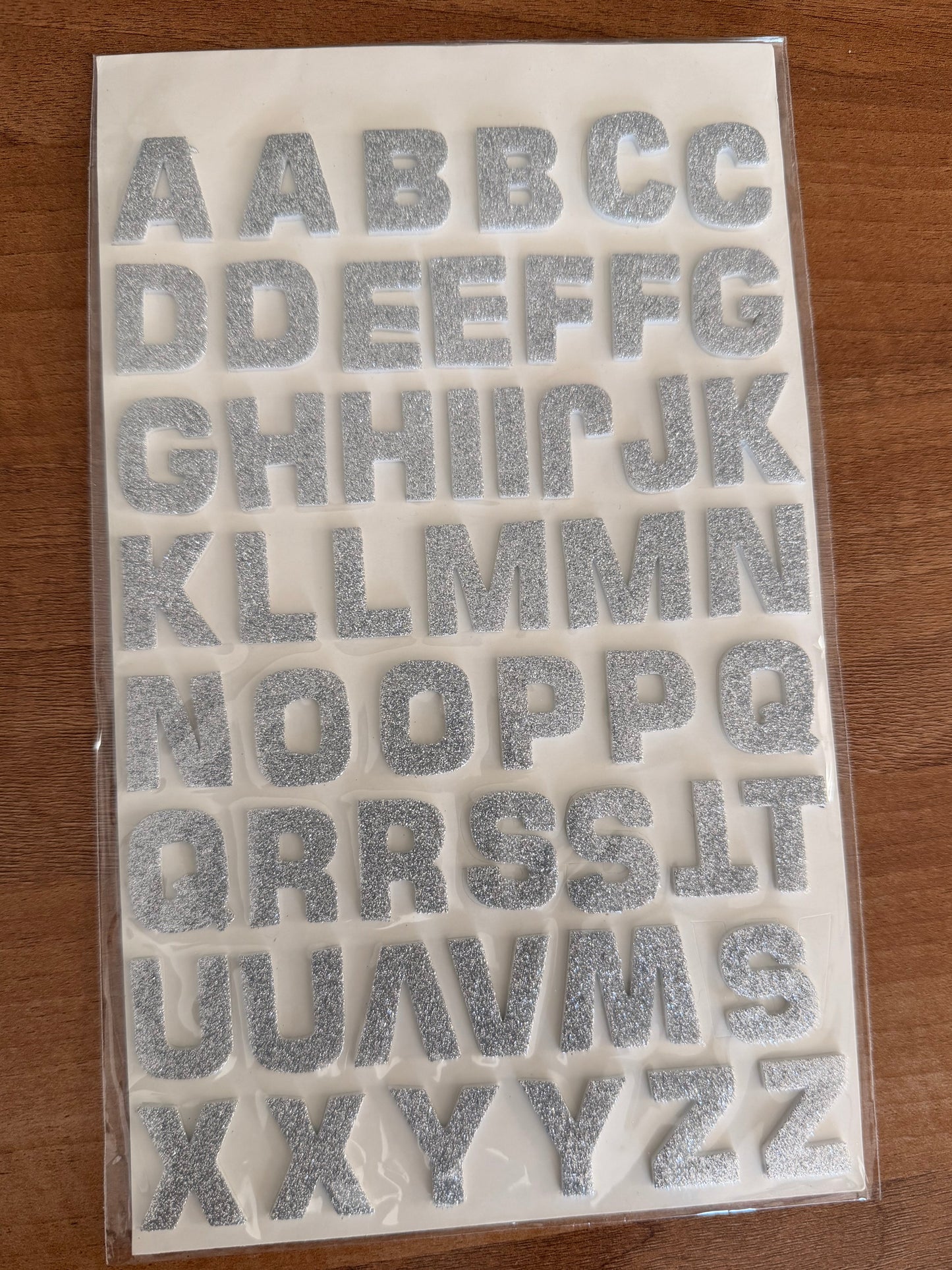 Silver Glittery Flat Numbers x3 | Number Stickers 3 pcs Include 3 Sticker Packs