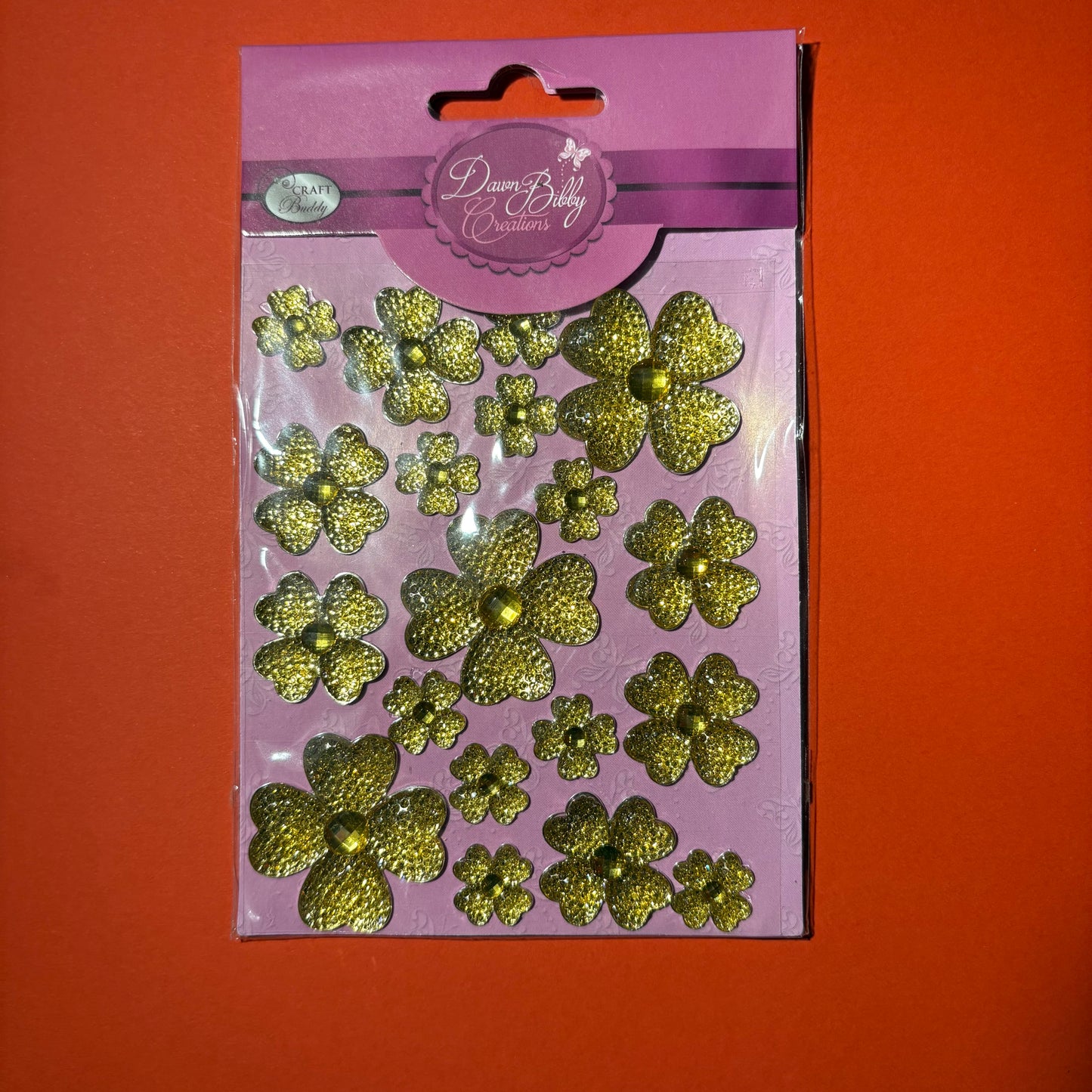 Self Adhesive Flower Gems- Bundle Pack  (Pack of 5)