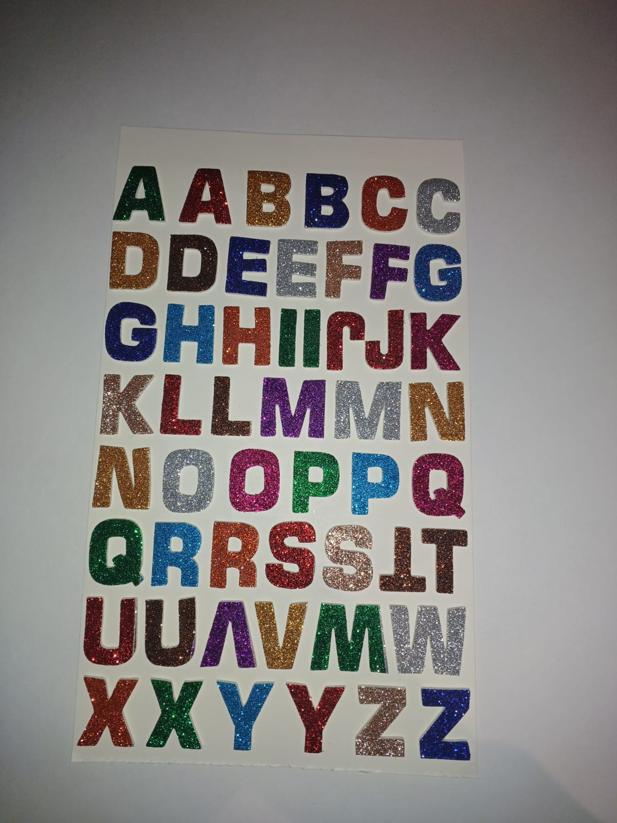52 Colourful Glittery Foam 3D ALPHABET | LETTER Stickers